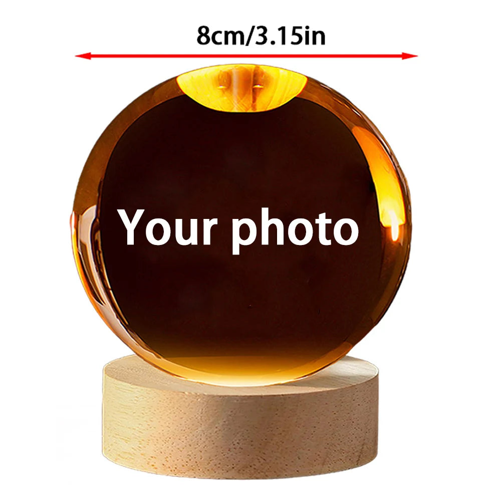 Recuerdo 3D Bola de Cristal Personalizada