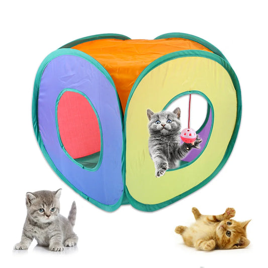 Túnel Interactivo Cuadrado para Gatos