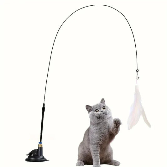 Varita Interactiva para Gatos con Plumas y Campana