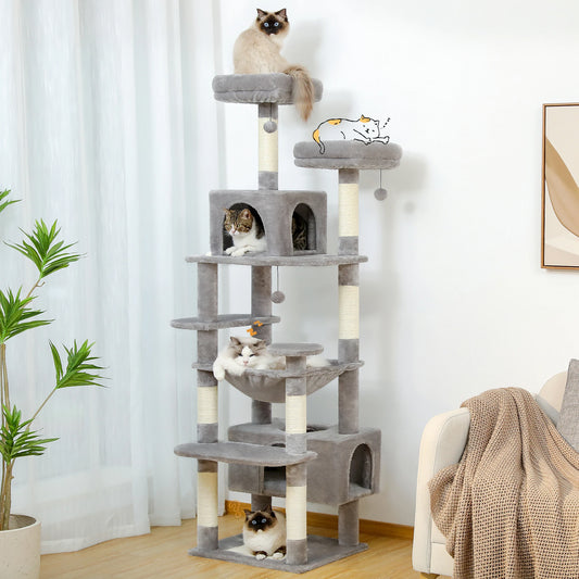 Árbol Rascador con Hamaca y Casas