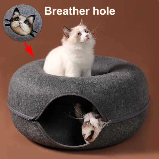 Túnel Cama de Fieltro para Gatos