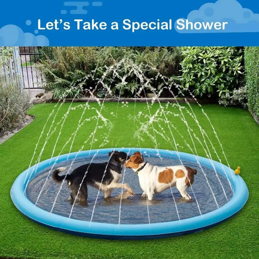 Piscina Inflable con Aspersor para Perros